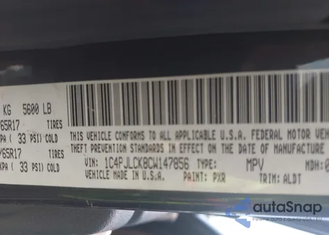 2012 Jeep Liberty Limited Edition from USA, damaged, VIN 1C4PJLCK8CW147856